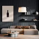 Revestimiento Ripado Gris Grafito 2440x160 mm 