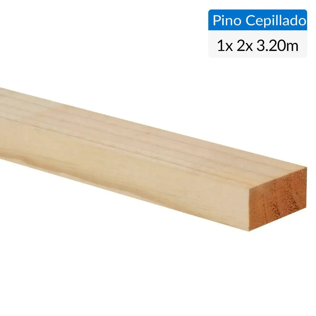 Pino Seco Cepillado 3.20mts - 1x2" 