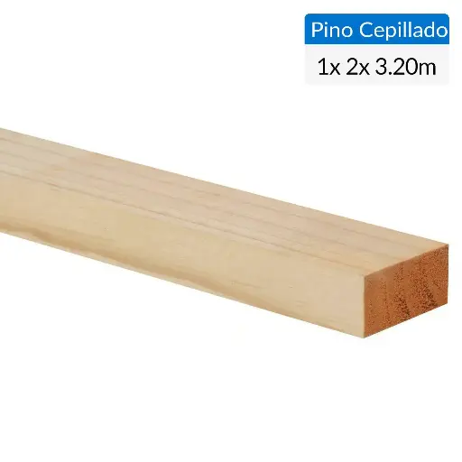 [24000010040] Pino Seco Cepillado 3.20mts - 1x2" 